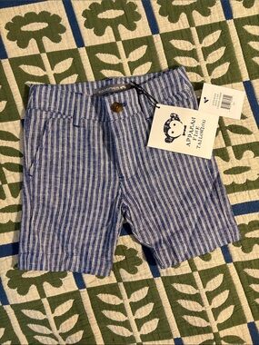 Appaman Blue and White Stripe Shorts, Formal Toddler Wear, 3T